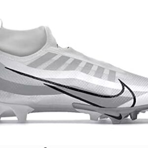 Nike Mens Vapor Edge Pro 360 Football Cleat, White/Black-Metallic Silver Sz11.5, 11.5