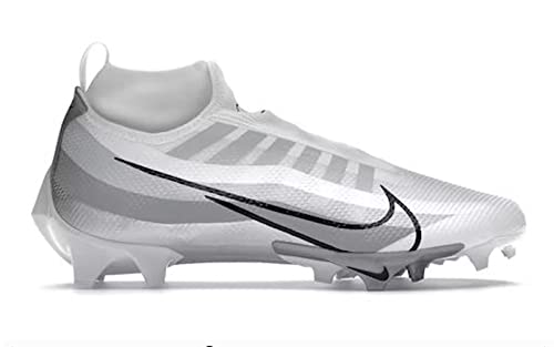 Nike Mens Vapor Edge Pro 360 Football Cleat, White/Black-Metallic Silver Sz11.5, 11.5