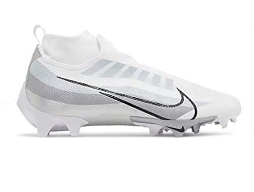 Nike Mens Vapor Edge Pro 360 Football Cleat, White/Black-Metallic Silver Sz11.5, 11.5