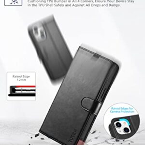 TUCCH Case for iPhone 14 Plus Wallet Case, [RFID Blocking] 4 Card Holder Stand [Shockproof TPU Interior Case] PU Leather Magnetic Protective Flip Cover Compatible with iPhone 14 Plus 6.7" 2022, Black