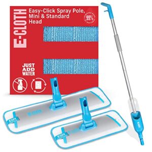 easy-click spray mop, premium microfiber mops for floor cleaning with standard and small spaces, ideal cleaner for full home and apartments, hardwood, laminate, vinyl, tile flooring, 100 wash promise