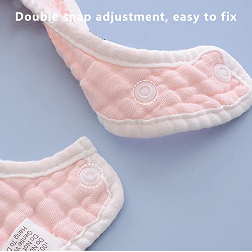 Bibs Muslin , Baby Drool Bibs Lap-shoulder Drool Cloths Adjustable Multi-Use Scarf Bibs 8-Layer 100% Organic Cotton With Super Absorbent& Soft Drooling Bibs Breathable for Boys Girls