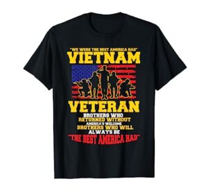 we were the best america had vietnam veteran t-shirt