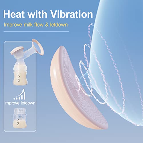 NCVI Warming Lactation Massager, Heat & Vibration, 2-in-1 Breast Massager, 2 Pack, Lactation Massager with Heat, for Breastfeeding, Pumping, Relieve Clogged Ducts, Engorgement, Improve Milk Flow