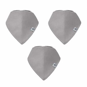 The Ollie Baby Bib -Moisture Wicking Keeps Skin Dry - Quickly Absorbs Liquid Drips (3-pack) (3-Pack Stone)