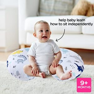 Plushii Nursing Pillow, Breathable Nursing Pillows for Breastfeeding, Breast Feeding Pillows for Mom, Breastfeeding Pillows for Bottle Feeding, Tummy Time, Sitting Support - Dinosaurs World