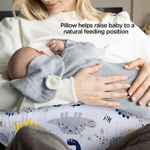 Plushii Nursing Pillow, Breathable Nursing Pillows for Breastfeeding, Breast Feeding Pillows for Mom, Breastfeeding Pillows for Bottle Feeding, Tummy Time, Sitting Support - Dinosaurs World