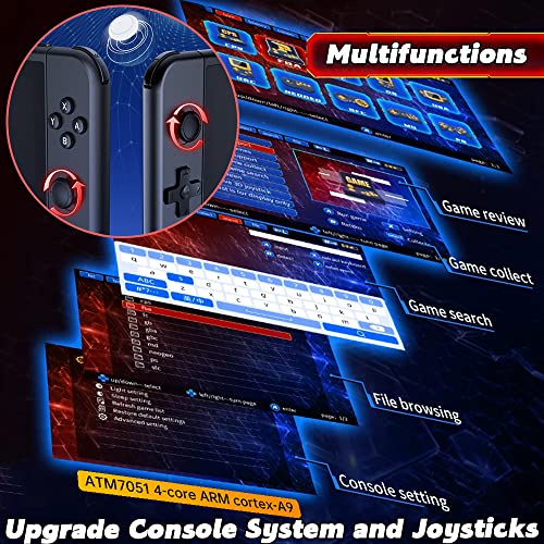 X70 Handheld Game Console 7.0 inch Pro Retro Games Consoles Classic Video Games Pad Style Preinstalled System Built-in Rechargeable Battery Gaming Consoles 64GB