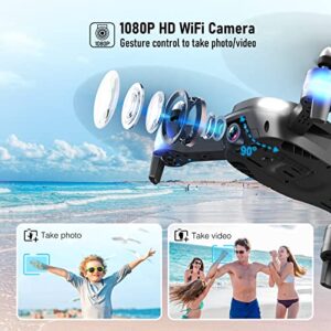 FERIETELF T26 Drones for Adults - 1080P HD RC Drone, Fpv Drone with Camera, With WiFi Live Video, Altitude Hold, Headless Mode, 3D Flip, Gravity Sensor, One Key Take Off/Landing for Kids or Beginners