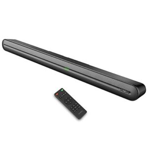 heymell 150w 2.0ch soundbar for tv, 3d surround sound bars for tv, 6x speakers bluetooth soundbar built in subwoofer, clear sound no noise tv speakers sound bar hdmi arc optical aux voyage201