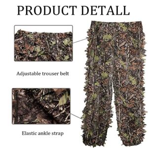 Anyoupin Ghillie Suit, Camo Suit Woodland Camouflage Clothing Military Clothes and Pants for Hunting,Shooting, Airsoft, Wildlife Photography or Halloween