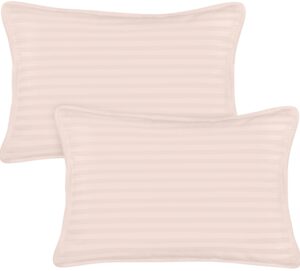 utopia bedding toddler pillow (baby pink, 2 pack), 13x18 toddler pillows for sleeping, soft and breathable cotton blend shell, polyester filling, small kids pillow perfect for toddler bed and travel