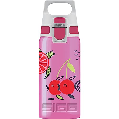 SIGG - Kids - Viva One Swimming Fruits - Suitable For Carbonated Beverages - Leakproof - Dishwasher Safe - BPA Free - Sports & Bike - 17oz