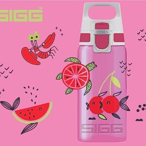 SIGG - Kids - Viva One Swimming Fruits - Suitable For Carbonated Beverages - Leakproof - Dishwasher Safe - BPA Free - Sports & Bike - 17oz