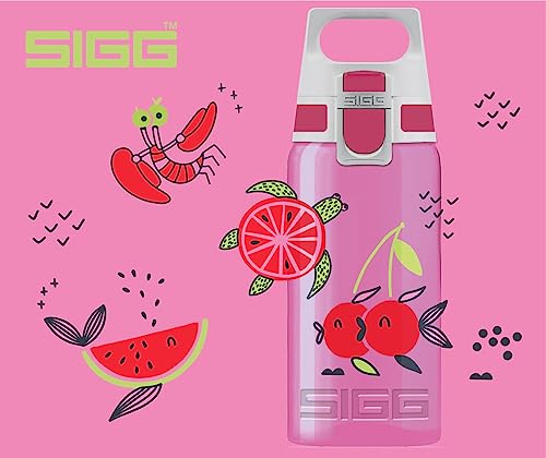 SIGG - Kids - Viva One Swimming Fruits - Suitable For Carbonated Beverages - Leakproof - Dishwasher Safe - BPA Free - Sports & Bike - 17oz