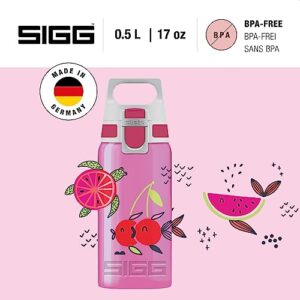 SIGG - Kids - Viva One Swimming Fruits - Suitable For Carbonated Beverages - Leakproof - Dishwasher Safe - BPA Free - Sports & Bike - 17oz