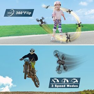 Drone with Camera for Adults Kids - 1080P HD FPV Camera Drones with Carrying Case, Foldable Drone Remote Control Toys Gifts RC Quadcopter for Boys Girls with 2 Batteries, Headless Mode, One Key Start, Speed Adjustment, 3D Flips