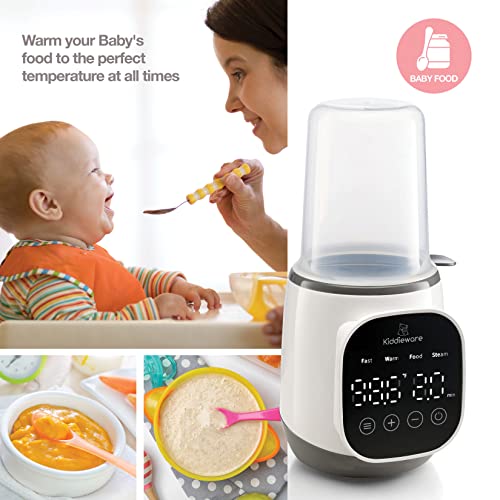Baby Bottle Warmer for Breastmilk - 5-in-1 Feeding Bottle Warmers for All Bottles, Food Jars, and Breastmilk Bags - Smart Accurate Temperature Control, Automatic Shut-Off Milk Warmer for Baby