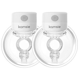 kamsie Wearable Breast Pump, S12 Hands Free Breast Pump, Wireless Breast Pump Hands Free, 2 Modes & 9 Levels Electric Portable Breast Pump, LCD Display, 24mm Flange, 2 Pack