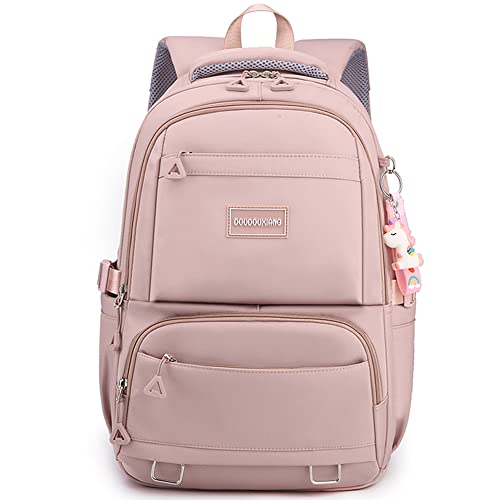 Woyiyaan Backpack for School Girls Bookbag Cute Bag College Middle High Elementary School Backpack for Teen Girls (Pink)