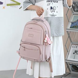 Woyiyaan Backpack for School Girls Bookbag Cute Bag College Middle High Elementary School Backpack for Teen Girls (Pink)