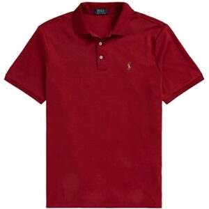 polo ralph lauren men's big and tall short sleeve pima soft-touch polo shirt (4xb, winesigpny)