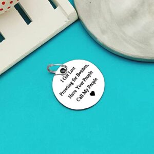 Funny Pet ID Tag Dog Tag Cat Tag Pet Collar Tag Pet Owner Gift I Got Lost Prowling Have Your People Call My People Keychain Puppy ID Tag for Dog Cats Owner
