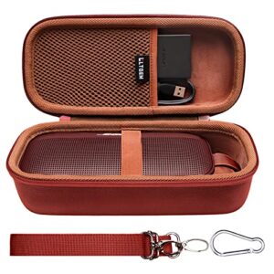 ltgem case for bose soundlink flex bluetooth portable speaker,hard storage travel protective carrying bag,red