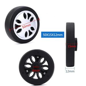 Luggage Suitcase Replacement Wheels Rubber Swivel Caster Wheels Bearings Repair Kits for Luggage