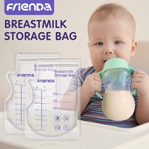 300 Count Breastmilk Storage Bags 8 oz Breast Milk Storing Bags Milk Storage Bags for Breastfeeding with Pour Spout Double Seal Self Standing Breastmilk Storing Bags