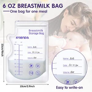 300 Count Breastmilk Storage Bags 8 oz Breast Milk Storing Bags Milk Storage Bags for Breastfeeding with Pour Spout Double Seal Self Standing Breastmilk Storing Bags