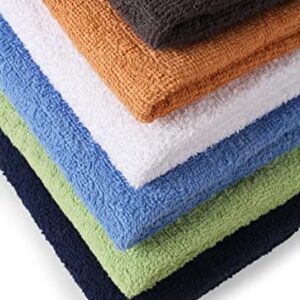 Towel and Linen Mart 100% Cotton 6 Pack Bath Towel Set, Quick Dry, Super Absorbent, Light Weight, Soft, Multi Colors (27 x 54 Pack of 6)