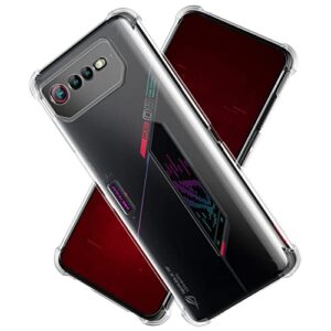 redluckstar for asus rog phone 6 case, rog 6 case clear, soft tpu slim thin transparent case for rog phone 6 5g 2022