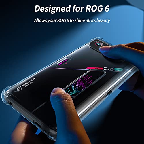 redluckstar for Asus ROG Phone 6 Case, ROG 6 Case Clear, Soft TPU Slim Thin Transparent Case for ROG Phone 6 5G 2022