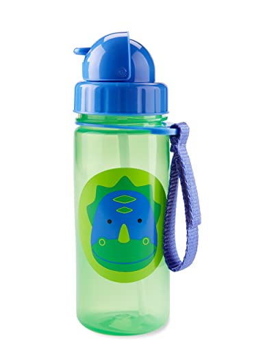 Skip Hop Toddler Sippy Cup with Straw, Zoo Straw Bottle 13 oz, Dino