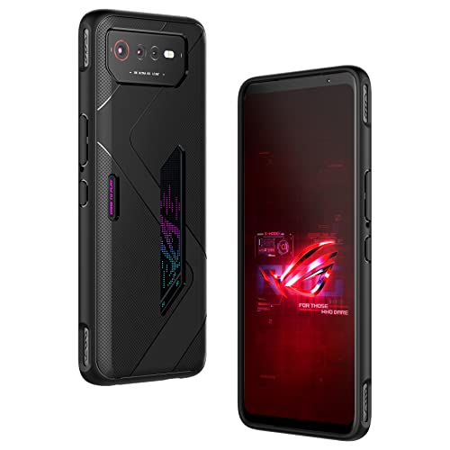 redluckstar Gaming Phone Case for ASUS ROG Phone 6, Soft TPU Heat Dissipation Ultra Slim Thin Shockproof Cover, Anti-Fingerprint Comfortable Protective Case for ROG 6 5G 2022 (Black)