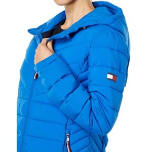 Tommy Hilfiger Hooded Packable Jacket Nautical Blue MD (US 8-10)