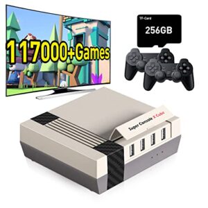 Retro Game Console Built in 117,000+ Classic Game,Super Console X Cube Mini Video Game Console Support 4K TV,Emulator Console Compatible with Most Emulators,Up to 4 Players,LAN/WiFi,Best Gifts