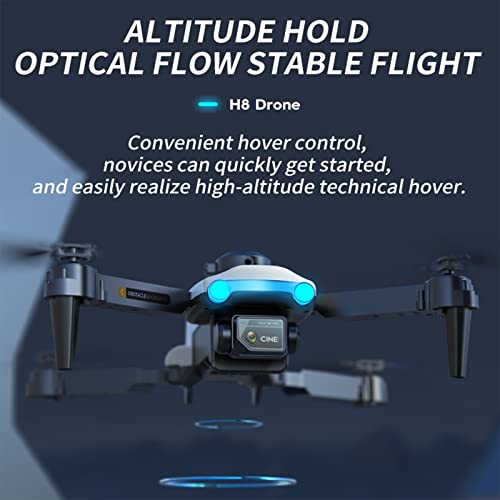 Drone with HD Dual Camera, Foldable Drone Remote Control Quadcopter Toys for Adult Kids, Intelligent Obstacle Avoidance UAV, Wifi Fpv, Altitude Hold One Key Start with Storage Bag