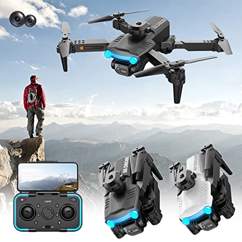 Drone with HD Dual Camera, Foldable Drone Remote Control Quadcopter Toys for Adult Kids, Intelligent Obstacle Avoidance UAV, Wifi Fpv, Altitude Hold One Key Start with Storage Bag