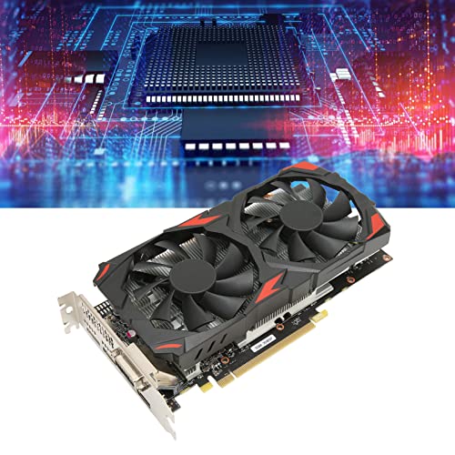 Dpofirs RX 580 Graphics Card, 8GB GDDR5 PC Video Graphics Card Original 256bit with 2 Cooling Fans PCI Express 3.0x16 Interface Gaming Graphics Card for Computer