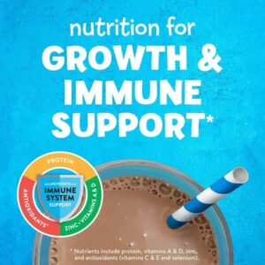 PediaSure Immune Support Kids Protein Shake Grow & Gain Vanilla and Chocolate Flavors, 8 Fl Oz 6 Pack (Chocolate)