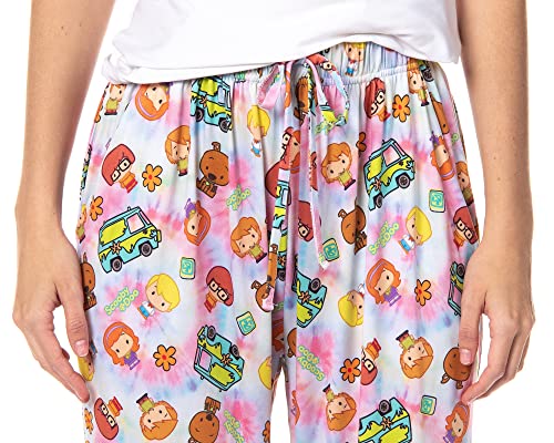 Scooby-Doo Womens' Chibi Characters The Gang Scooby Shaggy Velma Daphne Fred Sleep Pajama Pants (XXX-Large)