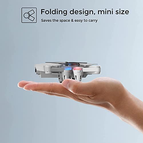 SIMREX X500 mini Drone Optical Flow Positioning RC Quadcopter with 720P HD Camera, Altitude Hold Headless Mode, Foldable FPV Drones WiFi Live Video 3D Flips Easy Fly Steady for Learning Gray