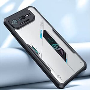 GIMENOHIG Four Corners Anti-Drop Case for Asus ROG Phone 6/6 Pro, Silicone PC Hybrid Shock and Drop Protection (Black)