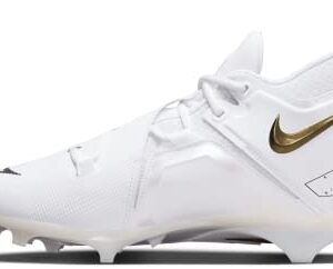 Nike Men's Alpha Menace Pro 2 Mid Football Cleats, White/Black, 11