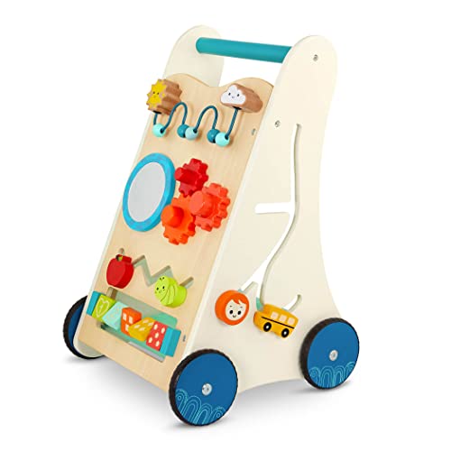 B. – Wooden Activity Walker – 7 Educational Activities – Learning & Walking Toy for Toddlers – Stand, Push, Walk – 1 Year + – Little Learning Steps