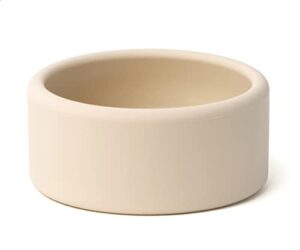 aplainr weighted silicone bowl for baby and toddler (cream)