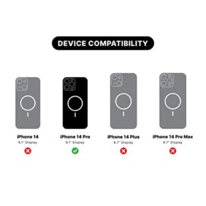 PopSockets iPhone 14 Pro Case with Phone Grip and Slide Compatible with MagSafe, Phone Case for iPhone 14 Pro, Wireless Charging Compatible- Clear