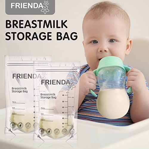 400 Count Breastmilk Storage Bags 7 oz Breast Milk Storing Bags Storage Container Self Standing Milk Bags for Breastmilk No Leak Double Seal Breastfeeding Bags